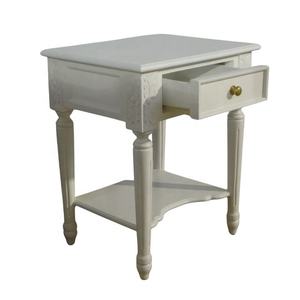 Classic Nightstand <b>White</b> Painted <b>Bedside</b> <b>Table</b> Antique Reproduction Lamp <b>Table</b> European Style Home Furniture - Product Image 5