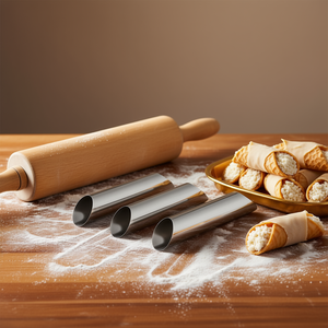 Ensemble de 3 moules à pâtisserie en acier inoxydable Pedrini (2,5x13cm) Outils de pâtisserie et de boulangerie pour cannoli 0127 - Product Image 3