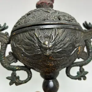 Elegant Brass Religious Incense Burner <b>Bakhoor</b> Holder for <b>Oud</b> Resin & Aromatic Incense Durable Natural for Peaceful Spaces - Product Image 2