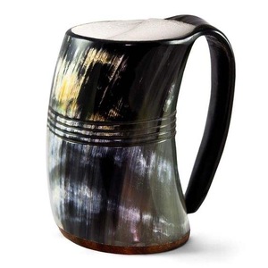 Authentic Eco-Friendly Viking Horn <b>Mug</b> Handmade Buffalo Horn Food Grade Medieval Style Religious Feng Shui Animal Beer <b>Mug</b> - Product Image 4