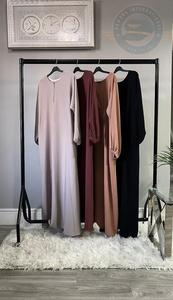 NEW Wholesale <b>Plain</b> Black <b>Abaya</b> Solid Color Simple Modest Islamic Clothing <b>Abaya</b> Muslim Dresses for Women Dubai <b>Abaya</b> - Product Image 3