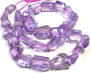 ลูกปัดพลอยสีม่วงขนาด15-17มม. ลูกปัดพลอยสีม่วงแบบเหลี่ยมเพชรพลอยยาว12-17มม. ขายส่ง - Product Image 6