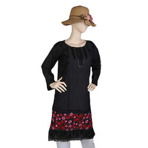Kurti Bordado Elegante para Mujer - Negro - Product Image 1