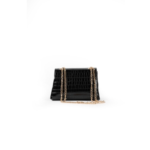 Sac fourre-tout en PU noir à motif crocodile gaufré Aker - Product Image 2