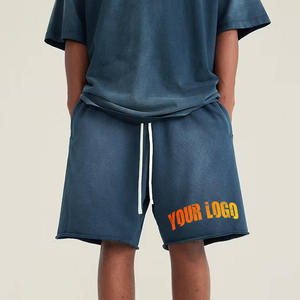 Sweat vierge personnalisé court cordon lavage à l'acide Vintage plaine français éponge coton polaire survêtement sport lavage hommes Shorts 2025 - Product Image 1