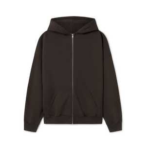 Sweat-shirt à capuche unisexe grande taille, brodé, à épaules tombantes, surdimensionné, en molleton français, à fermeture éclair, 100% coton, haute qualité - Product Image 1