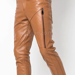 Pantalon en cuir pour homme Offre Spéciale fabriqué au Pakistan Pantalon en cuir léger pour homme avec logo personnalisé à vendre - Product Image 5