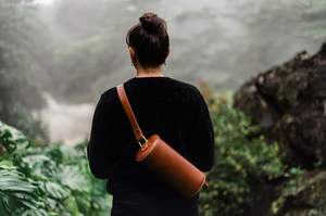 Bolsos cilíndricos de moda para mujer, bolsos cruzados de cuero genuino de alta calidad para mujer, bolsos cruzados con cremallera Vintage ecológicos - Product Image 3