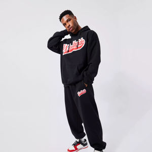 Ensemble survêtement homme personnalisé avec logo, streetwear d'hiver léger 100% coton, pantalon de survêtement et sweat-shirt à capuche, motif uni - Product Image 1