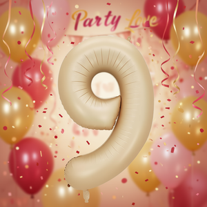 ลูกโป่งปาร์ตี้เลิฟ หมายเลขคาราเมล N9 100 ซม. 12 ชิ้น/ถุง - Product Image 3