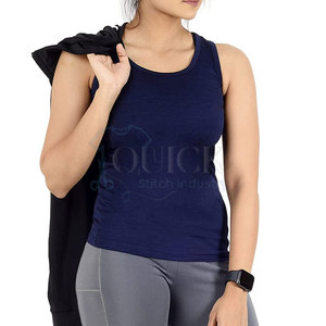 Camiseta sin Mangas de Alta Calidad para Mujer, de Algodón/Poliéster, con Logotipo Frontal, Transpirable, Informal, para Gimnasio, de Secado Rápido - Product Image 5