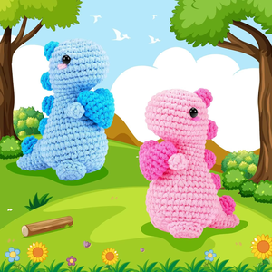 Cadeaux faits main pour les amateurs de crochet : Kit DIY Dinosaure Animal avec Tutoriel Vidéo – <span class=keywords><strong>Porte</strong></span>-clés Mignon en Crochet pour Débutants et Débutants en Tricot – Dessin Animé Doux pour la Remise de Diplôme - Product Image 4