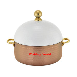 Pot en métal au design minimaliste personnalisé casserole faite à la main d'excellente qualité réchauffeur d'aliments en métal de luxe de qualité supérieure - Product Image 3