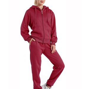 Venta al por mayor Mujeres Jogger Set Custom Jogging Wear Deportes Chándal Mujeres Jogger Traje Mujeres Slim Fit Cremallera Chándal - Product Image 1