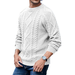 Pull à manches longues à col rond 100% coton pour hommes avec logo personnalisé OEM-Utilisation hivernale chaude de haute qualité - Product Image 3