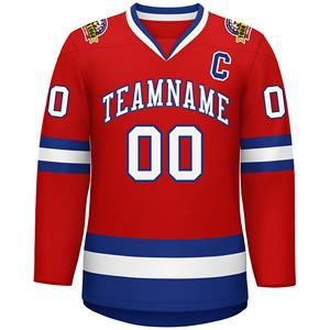 可定制聚酯冰球运动衫，配有专业刺绣低最小起订量滑车斜纹贴牌服务 - Product Image 4