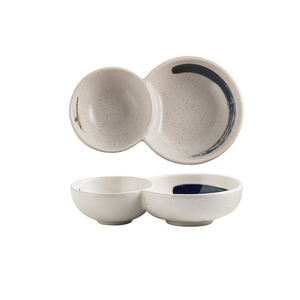 New Arrival sứ tấm độc đáo hai ngăn Bát Nhật Bản Thiết kế tấm - Product Image 3