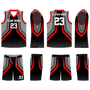 Uniforme de basketball pour adultes de haute qualité, personnalisé et sublimé, respirant, couleur unie, antibactérien, séchage rapide, vêtements de sport pour - Product Image 1