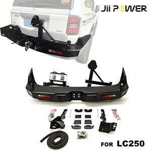 กันชนหลังเหล็กสำหรับงานหนักแบบออฟโรด พร้อมที่ยึดยางอะไหล่และที่ใส่ถังน้ำมัน สำหรับรถยนต์โตโยต้าแลนด์ครุยเซอร์ LC250 ปี 2024+ - Product Image 1