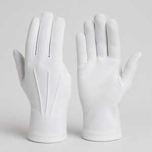 เจน ไวท์ พาร์ด ถุงมือชุดพิธีการแบบมีสายรัด ตะเข็บสามจุด ทรงพอดีตามหลักกายวิภาค ไนลอน สำหรับใช้งานกลางแจ้ง ขนาดเดียว - Product Image 4