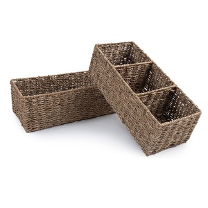 Cesta de mimbre de lujo, cesta de diseñador hecha a mano de calidad superior, cesta de lujo nueva al por mayor con estilo clásico - Product Image 2