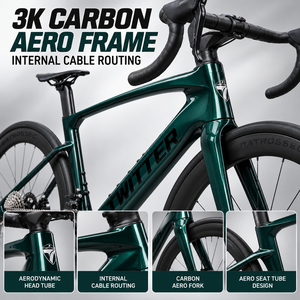 Bicicletta <span class=keywords><strong>da</strong></span> Strada TWITTER CYCLONE 3rd in Carbonio 700C con Cambio Elettronico Wireless 2x12 WheelTop EDS TX e Freni a Disco Idraulici - Product Image 4