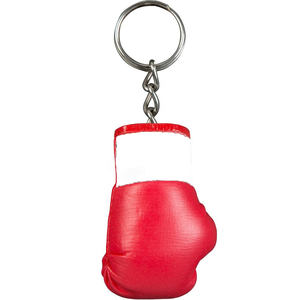Porte-clés de boxe miniature de haute qualité avec logo personnalisé, fabriqué en cuir, acier inoxydable, plastique PU, porte-clés de boxe standard - Product Image 2