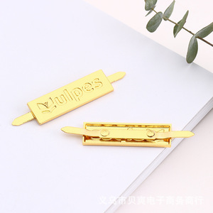 Etiquetas de Metal Personalizadas para Coser en Bolsos, Corte Láser, Acabado Plateado, Tamaño Personalizado, Insignia con Logotipo Cuadrado - Product Image 2