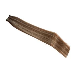 12A Remy Brazilian Straight Hair Extensions Tape in #6/16A Light <b>Medium</b> Brown <b>Ash</b> <b>Blonde</b> Double Drawn Virgin - Product Image 3