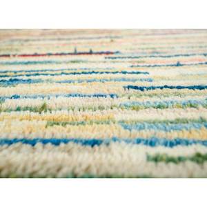 Tapis en laine noué à la main Nuray Blue, grand format, motif rayé, pour salon, couloir, modèle puzzle, idéal pour chambre à coucher - Product Image 3