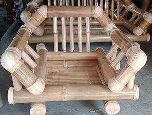 Canapé en bambou naturel et biologique 100% Design moderne siège unique largement vendu pour appartement ou parc à bas prix - Product Image 3