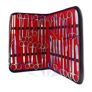 Kit d'instruments chirurgicaux vétérinaires de base réutilisable 35 pièces Outils en acier allemand avec étui à fermeture éclair pour usage vétérinaire - Product Image 3