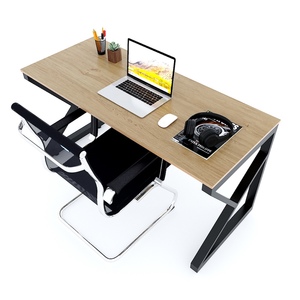 Escritorio de Madera Contrachapada Kconcept HBKC029 de 140x60cm con Patas de Hierro, Ajustable y Extensible para Uso en Escuelas, Hoteles o Salas de Estar - Product Image 3