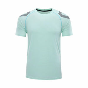 Gimnasio Fitness venta al por mayor superventas Color sólido personalizado hombres camisetas logotipo personalizado diseño manga corta Camiseta cuello redondo Hombre 2024 - Product Image 5