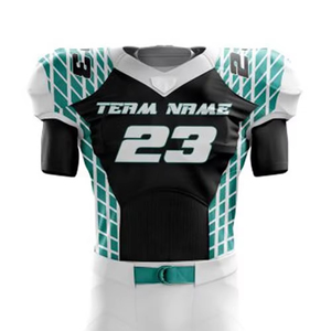 Maillots et ensembles d'uniformes de football américain à manches courtes imprimés par sublimation personnalisée - Product Image 4