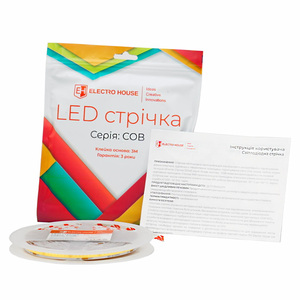 Tira de Luz LED COB de 24V, 320 LED, IP20, 10W, Cinta LED Flexible en Colores Ámbar, Limón y Azul para Iluminación Decorativa en Hogares, Techos, Bares y Restaurantes - Product Image 1
