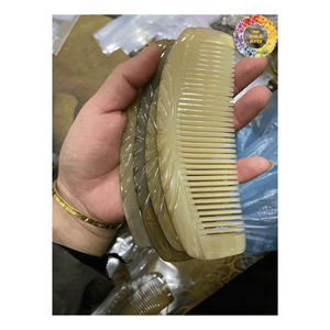 หวีเขาควายแบบแฮนด์เมดสไตล์วินเทจสำหรับแต่งผมแบบพรีเมี่ยมหวีฮอร์นธรรมชาติจากช่างฝีมือโบราณ - Product Image 1