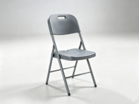 Chaise pliante monobloc, sans assemblage, idéale pour les expositions et les activités de plein air