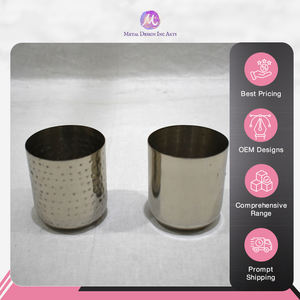 Vente dans le monde entier de luxe en acier inoxydable or argent cire de soja bougie faisant métal martelé bougie pot pour la décoration de la maison - Product Image 5
