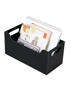 Mail Organizer Black Mail Holder Arbeits platte Acryl Brief halter Box Vertical Bill Envelope Sorter Basket für Desk Mail Storage