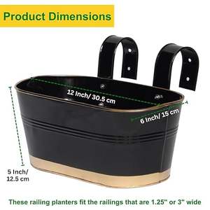 Jardinières décoratives d'extérieur en métal Baignoires énormes personnalisées et jardinières Pot de fleurs en fer galvanisé rustique - Product Image 2