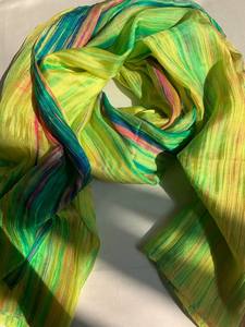 Mode 180*90cm foulard en soie Foulard Bandana 2024 Long paysage imprimé écharpe soie luxe châle - Product Image 3