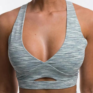 Sujetador deportivo personalizado en blanco para mujer, ropa deportiva de alta calidad para Fitness, Yoga, precio barato, diseño de logotipo personalizado, sujetador de nailon Spandex para mujer - Product Image 5