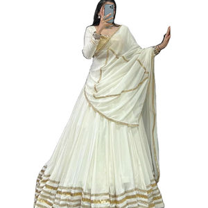 6 MTR énorme Flair couleur vive pur rayonne tissu haute qualité Lehenga ensembles en gros/mariée spéciale à la mode tenue à vendre - Product Image 1