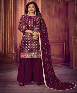 Ropa de fiesta de diseñador, ropa de boda de red de seda, ropa de lino bordada y trabajo en piedra, ropa de mujer india, nueva colección, estilo Anarkali, alfanumero completo - Product Image 1