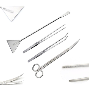Aquarium nhà máy nhíp và Scissor Spatula công cụ thiết lập của 4 pcs thép Aquarium Tank aquascaping công cụ thiết lập hồ cá & phụ kiện - Product Image 1