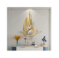 Jam dinding terpasang di ruang tamu, jam dinding kerajinan besi seni Interior kantor rumah, dekorasi Modern oleh Azora Industries