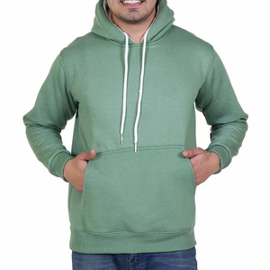 เสื้อฮู้ดผู้ชายแนวสตรีทแวร์เสื้อฮู้ดผ้าโพลีเอสเตอร์สีพื้นมีเชือกผูก - Product Image 3