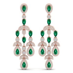 REYES 14K oro Moissanite pendientes exquisito diseño de moda joyería gota de agua joyería pesada nupcial pendientes colgantes para mujer - Product Image 5