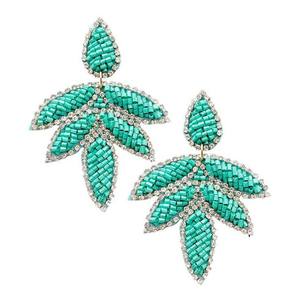 Joyería de moda, pendientes bordados con cuentas de semillas, nuevo diseño de la India, pendientes hechos a mano para mujeres y niñas - Product Image 1